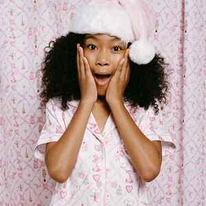 Sugarplum Lattice Polo Pajamas